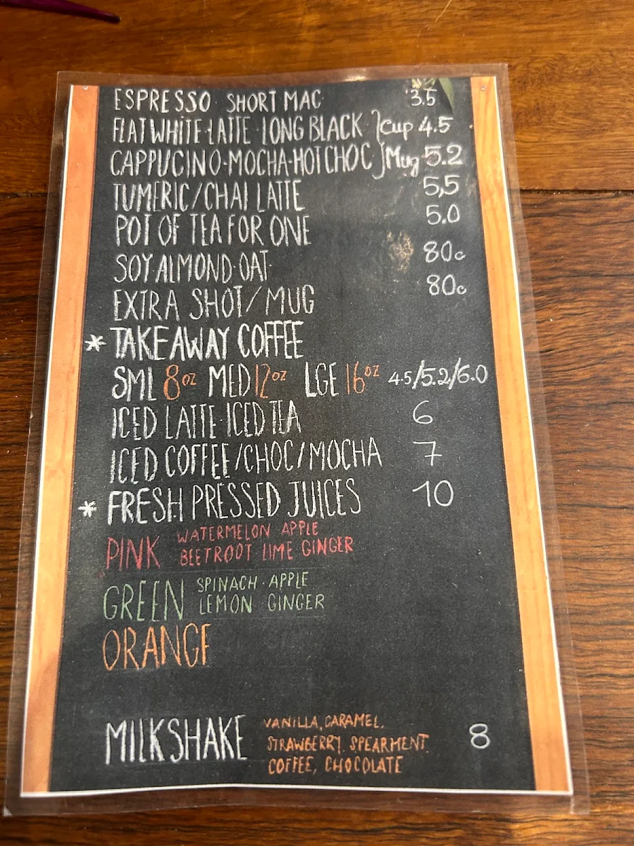 Menu, YARDBYRD