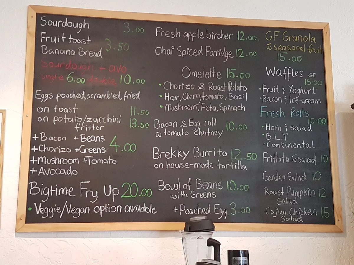 Menu, YARDBYRD