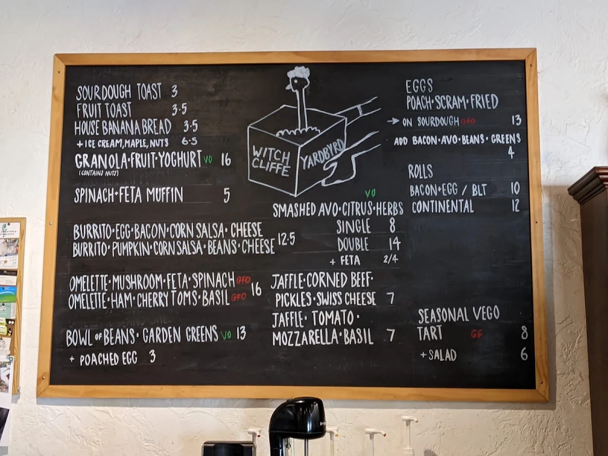 Menu, YARDBYRD