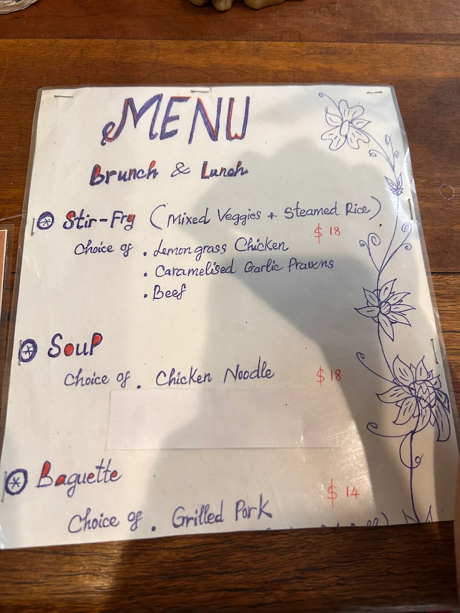 Menu, YARDBYRD