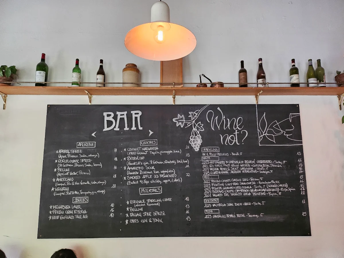 Menu, KINDRED Restaurant