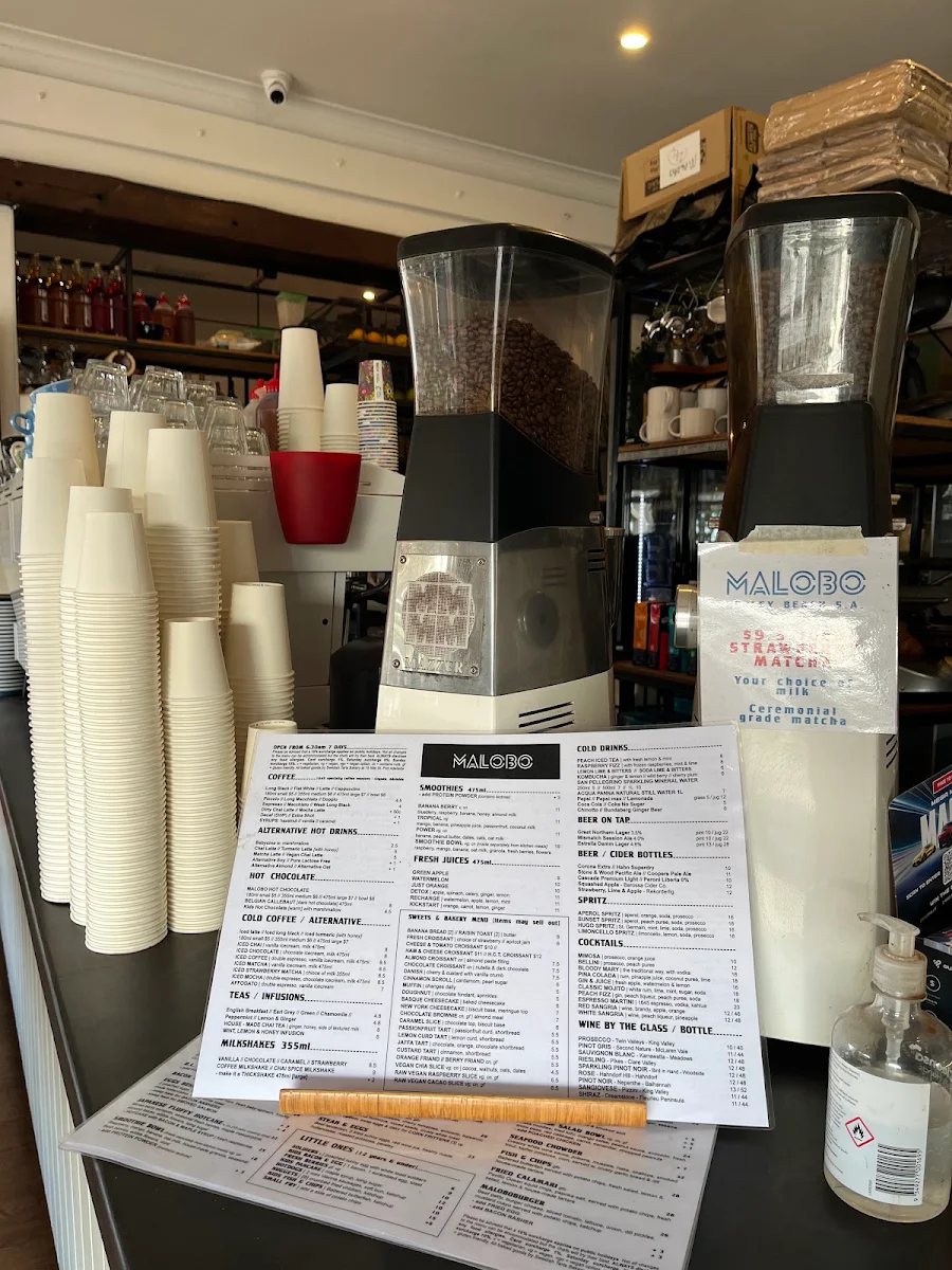 Menu, MALOBO Bakery & Terrace Bar