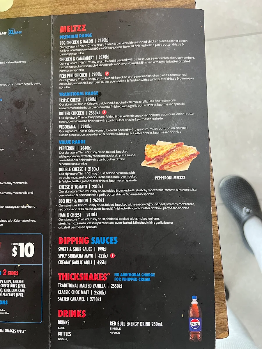 Menu, Domino's Pizza Quakers Hill