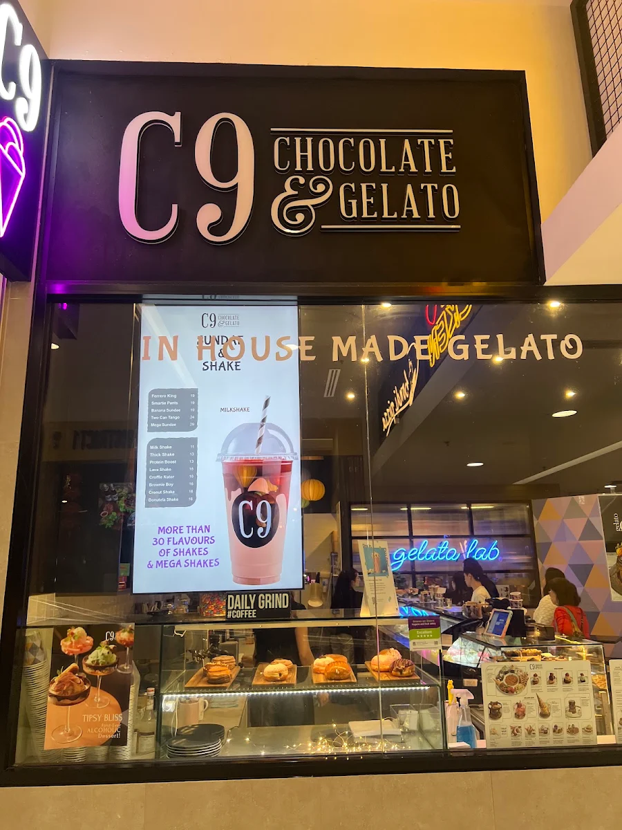 Menu, C9 Chocolate & Gelato Macquarie Centre