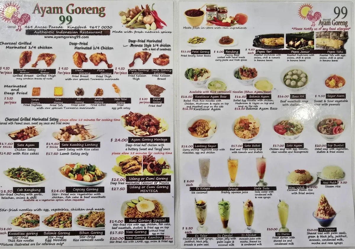 Menu, Ayam Goreng 99