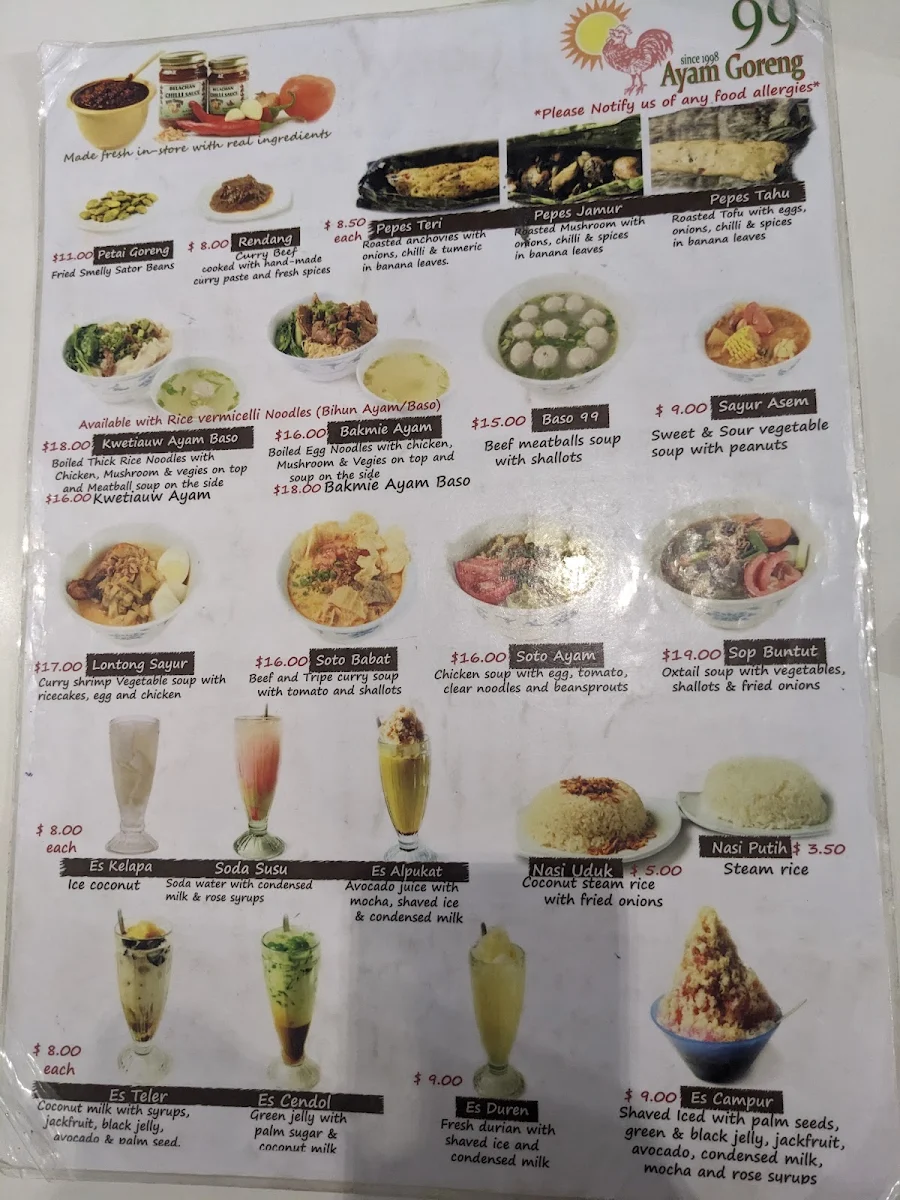 Menu, Ayam Goreng 99