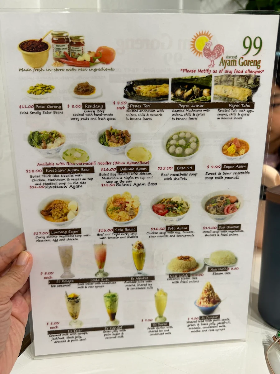 Menu, Ayam Goreng 99