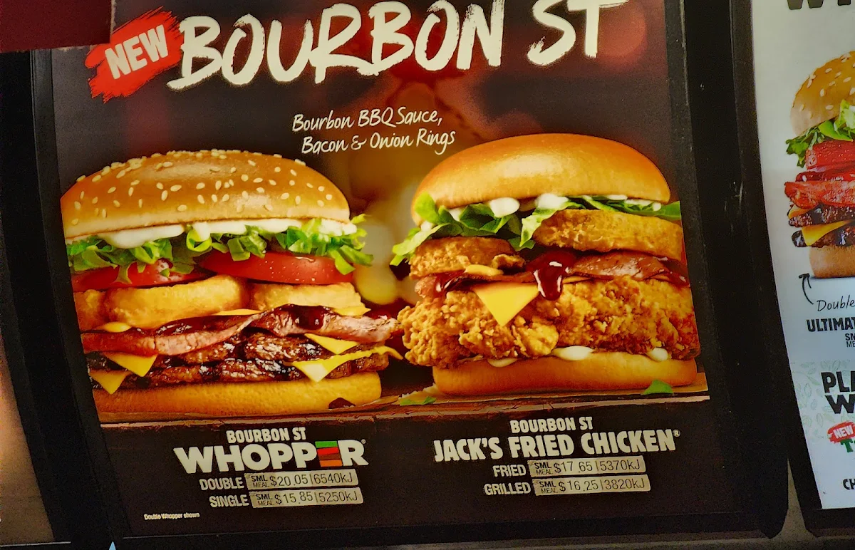 Menu, Hungry Jack's
