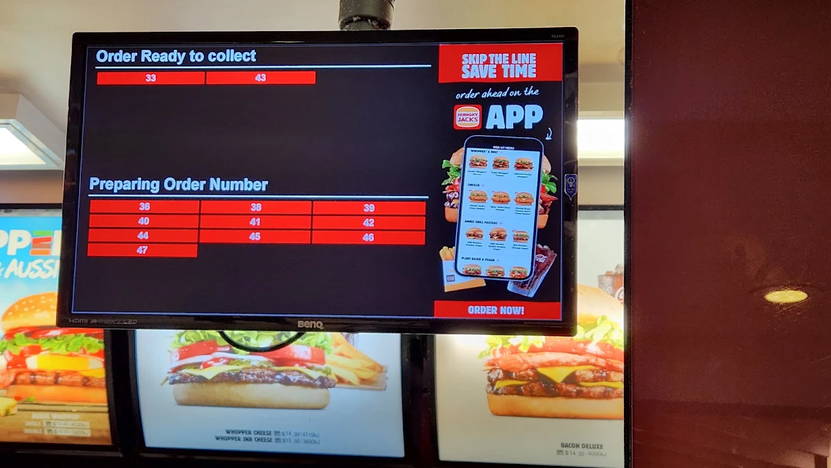 Menu, Hungry Jack's