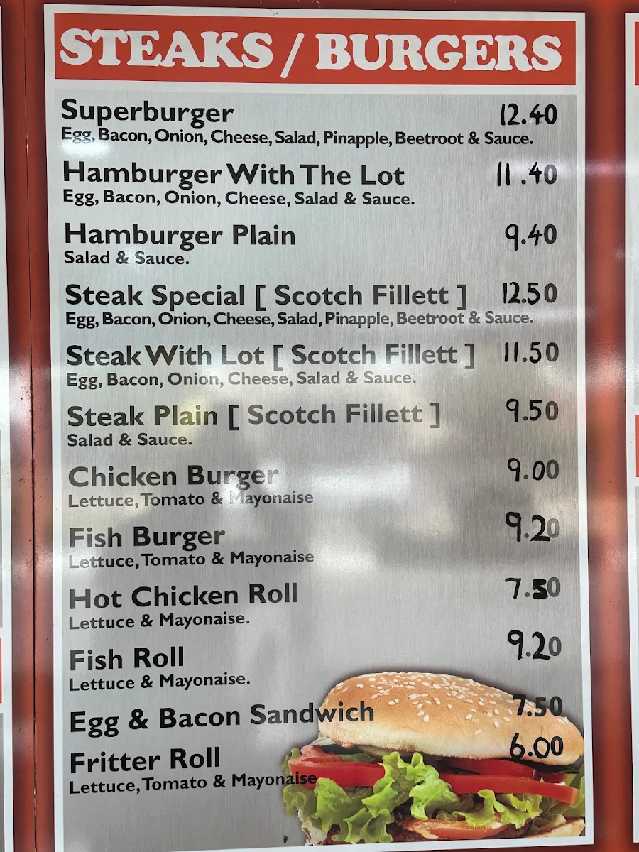 Menu, Chicken Plaza