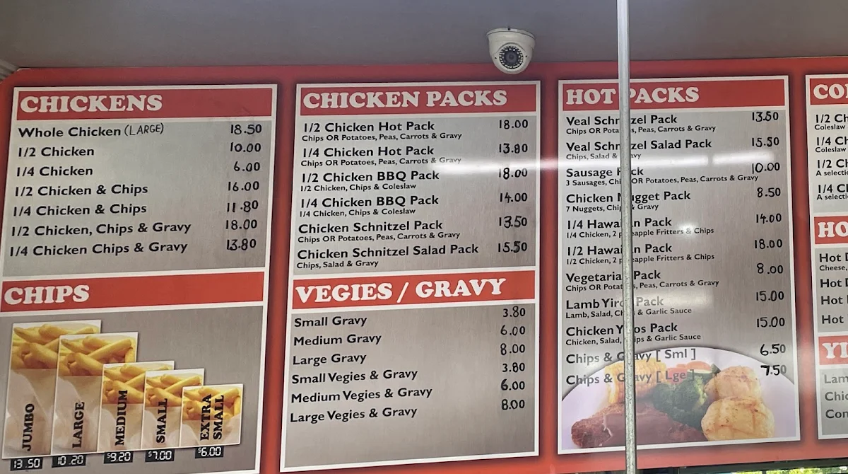 Menu, Chicken Plaza