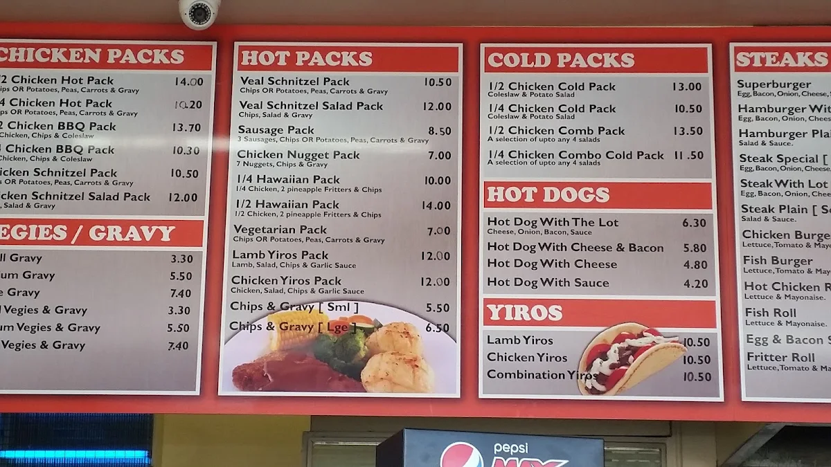 Menu, Chicken Plaza