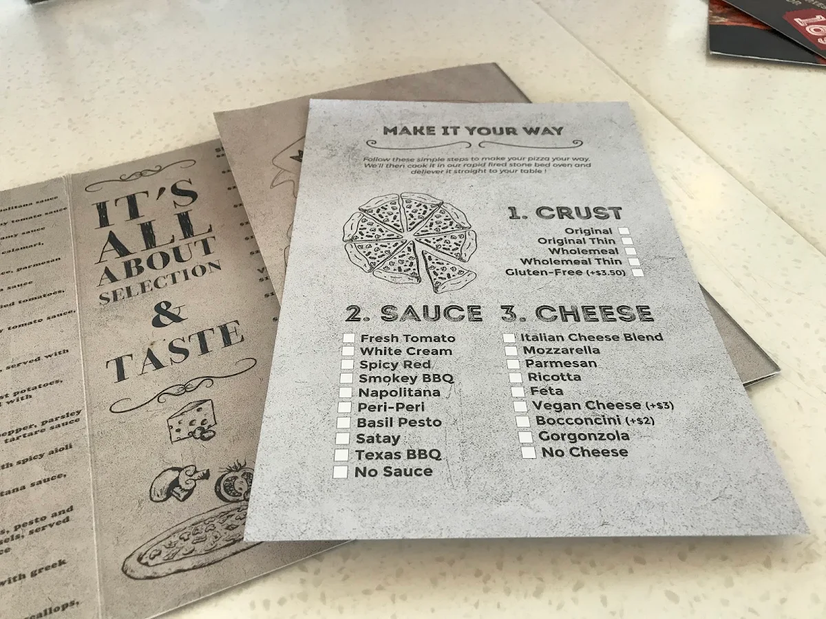 Menu, Rise City Beach
