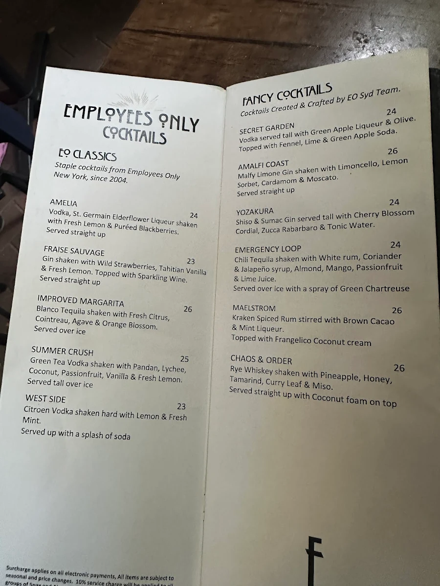 Menu, Psychic
