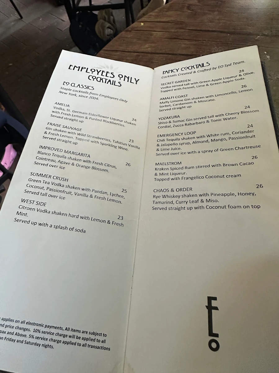Menu, Psychic