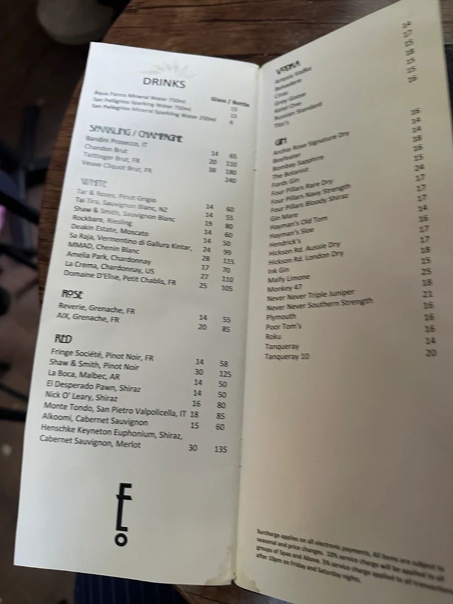 Menu, Psychic