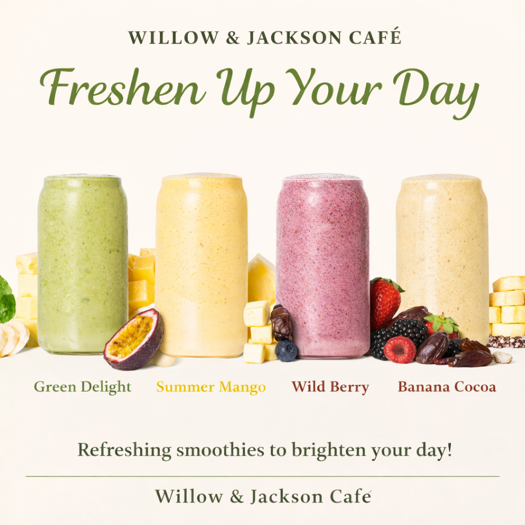 Menu, Willow & Jackson