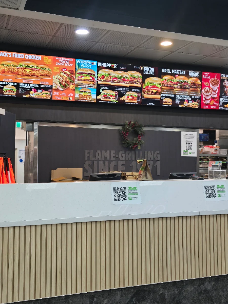 Menu, Hungry Jack's Burgers Algester