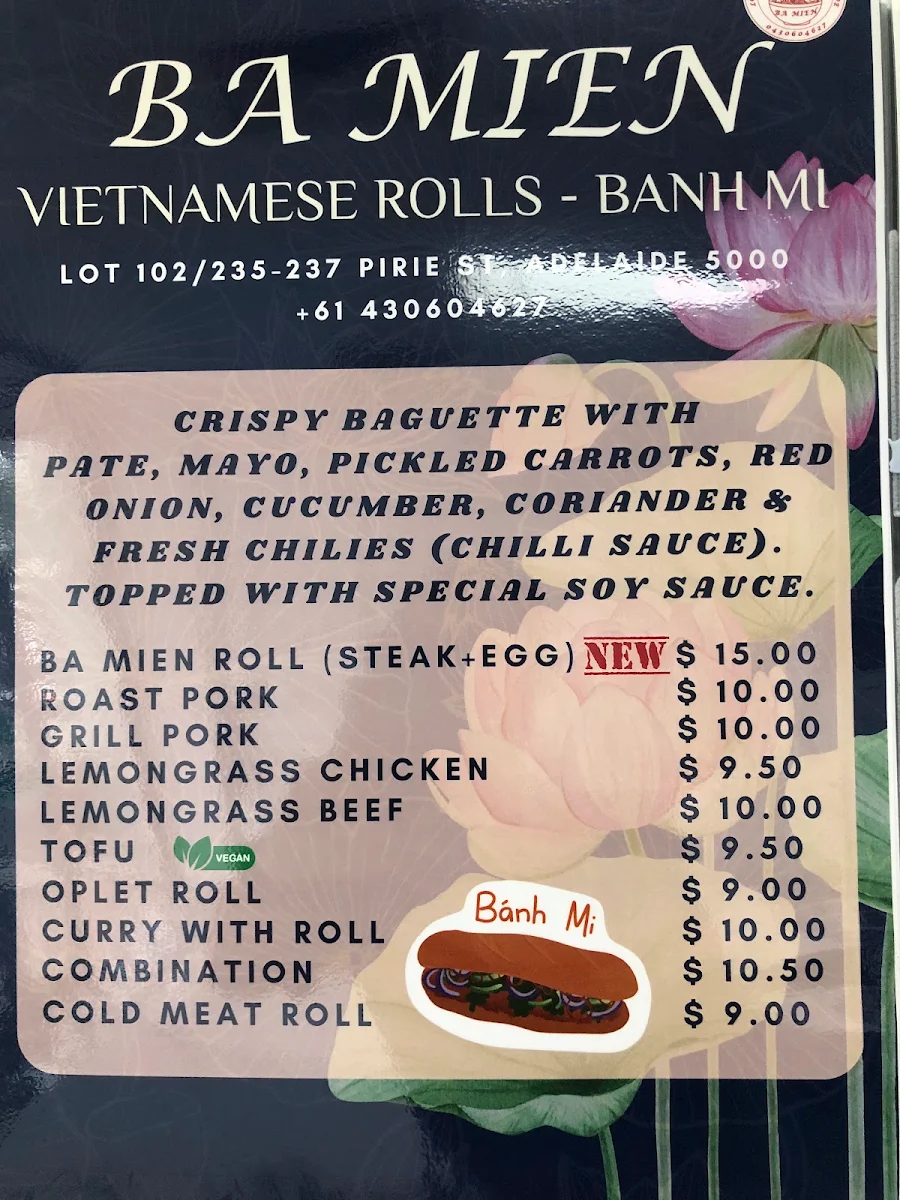 Menu, Ba Mien