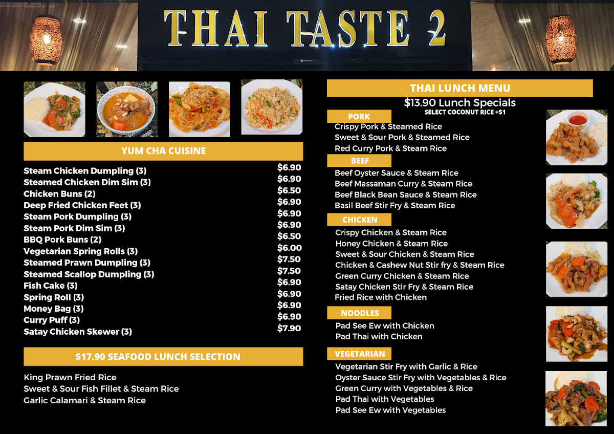 Menu, Thai Taste 2