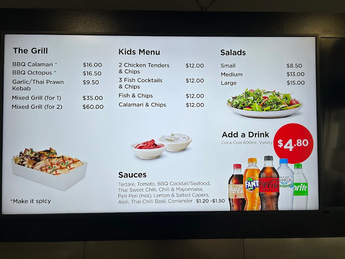 Menu, Seafood at the Beach