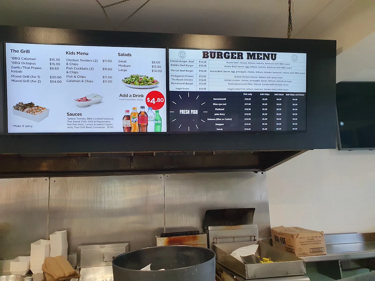 Menu, Seafood at the Beach