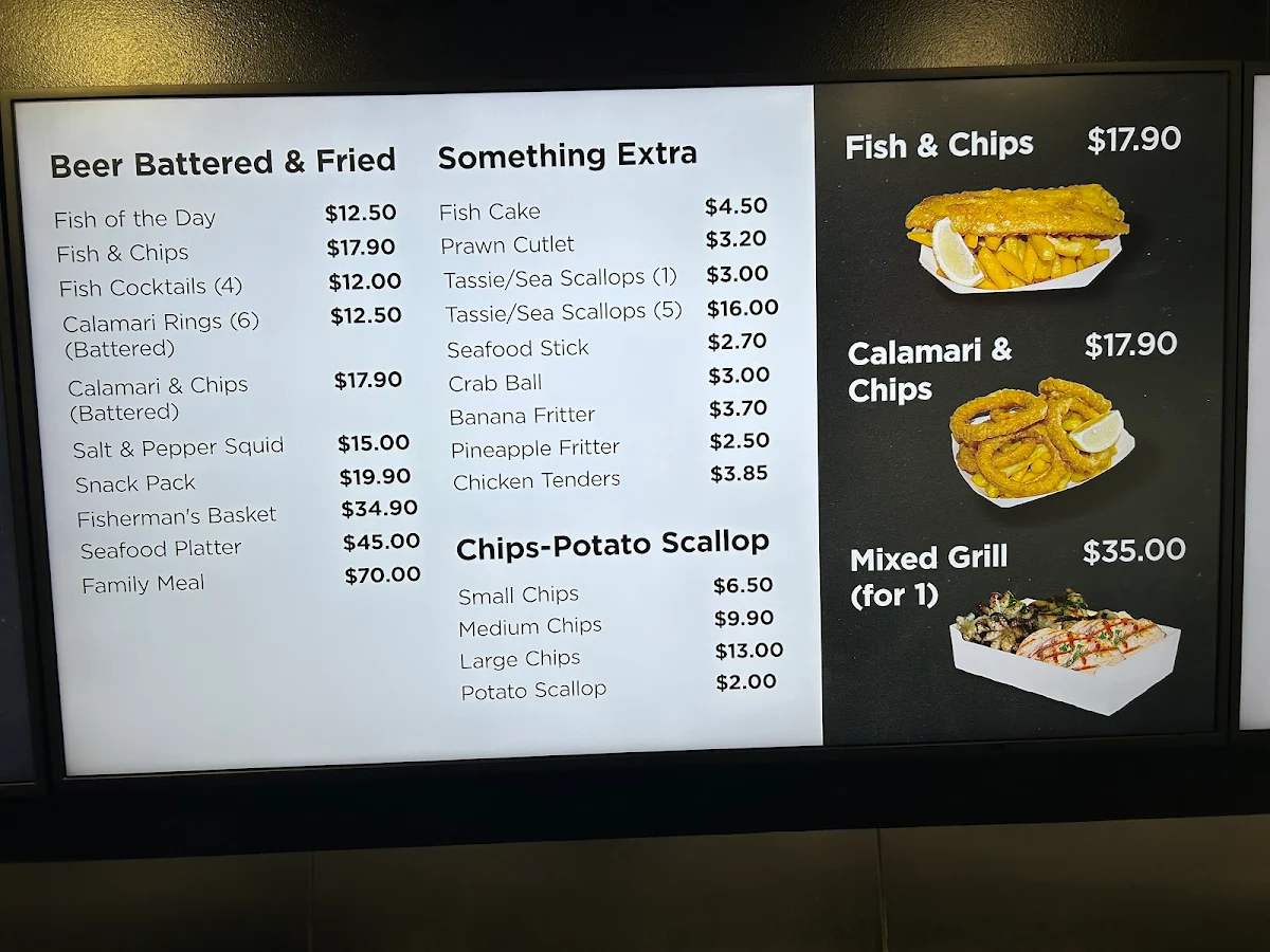 Menu, Seafood at the Beach