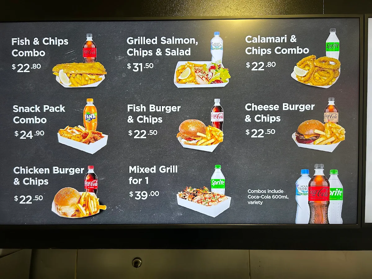 Menu, Seafood at the Beach