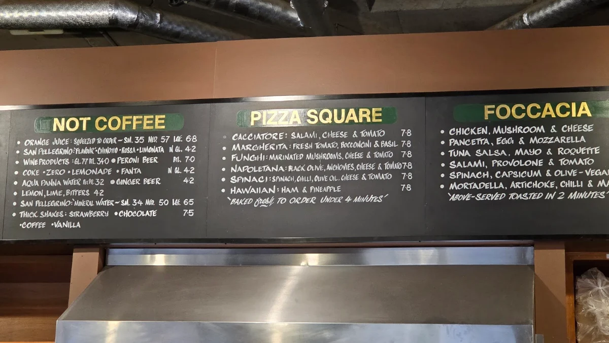 Menu, Nano Café