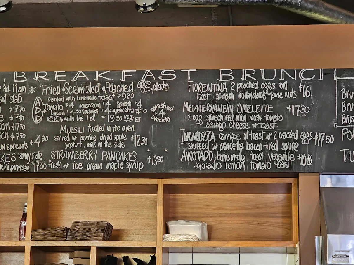 Menu, Nano Café