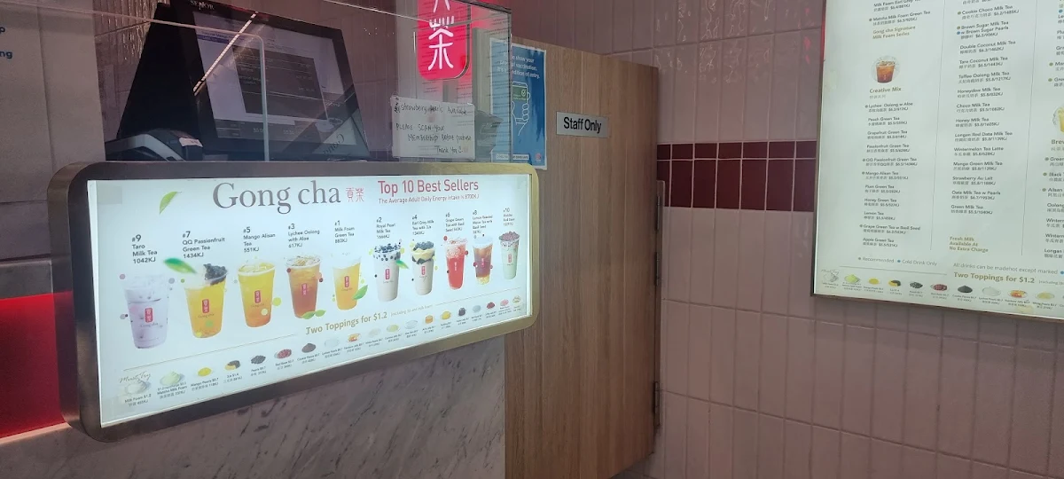 Menu, Gong Cha Punchbowl