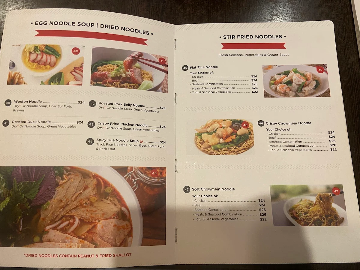 Menu, Mr Bun Mi