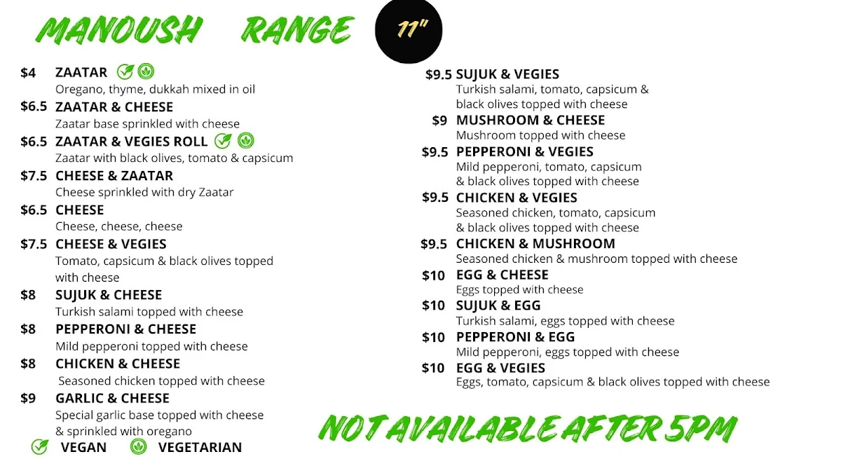 Menu, Ofano's Pizza Mansfield