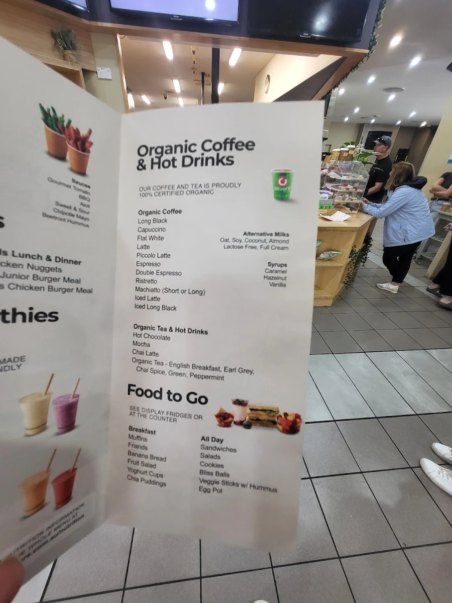 Menu, Oliver's - Goulburn