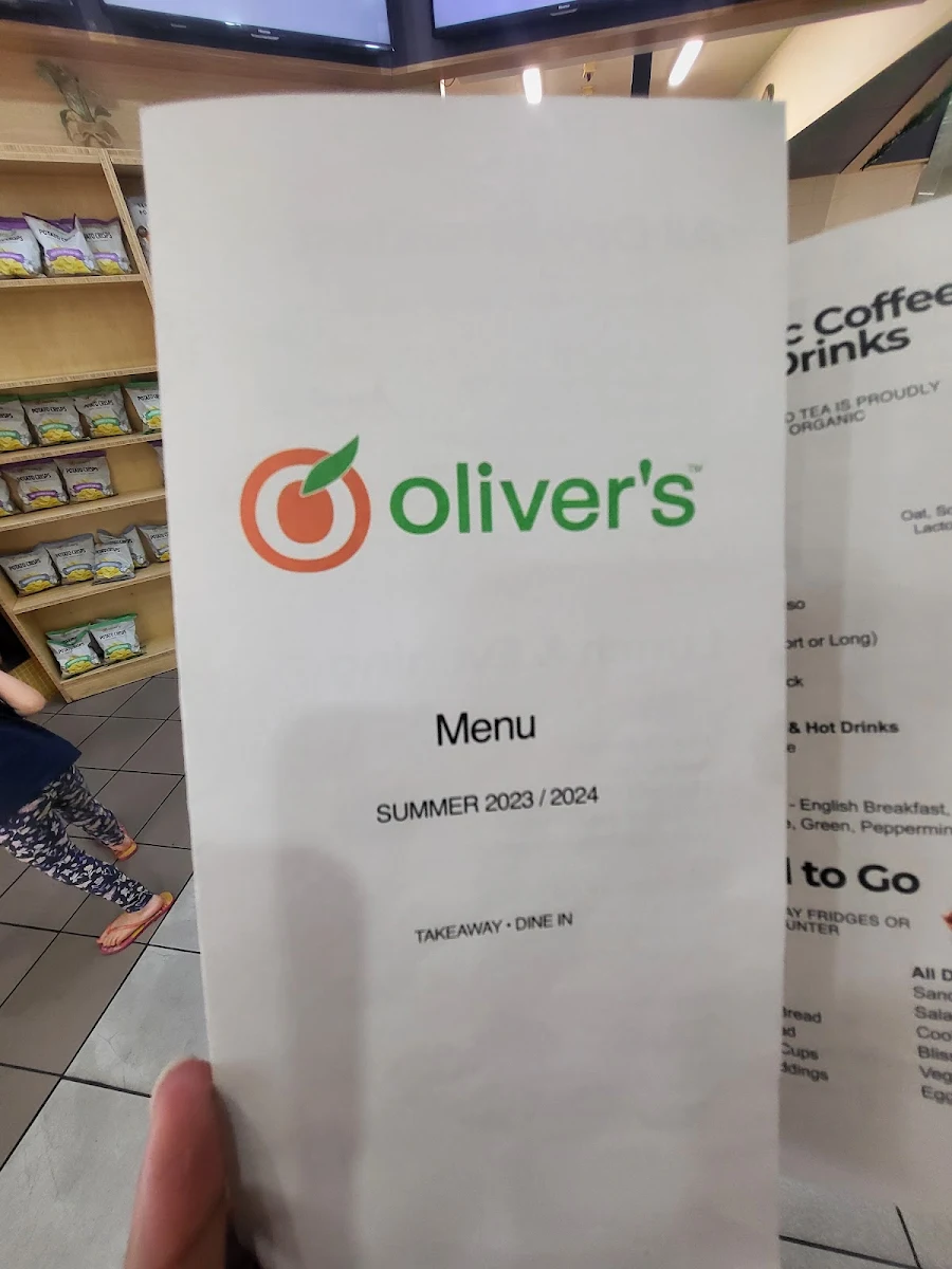 Menu, Oliver's - Goulburn
