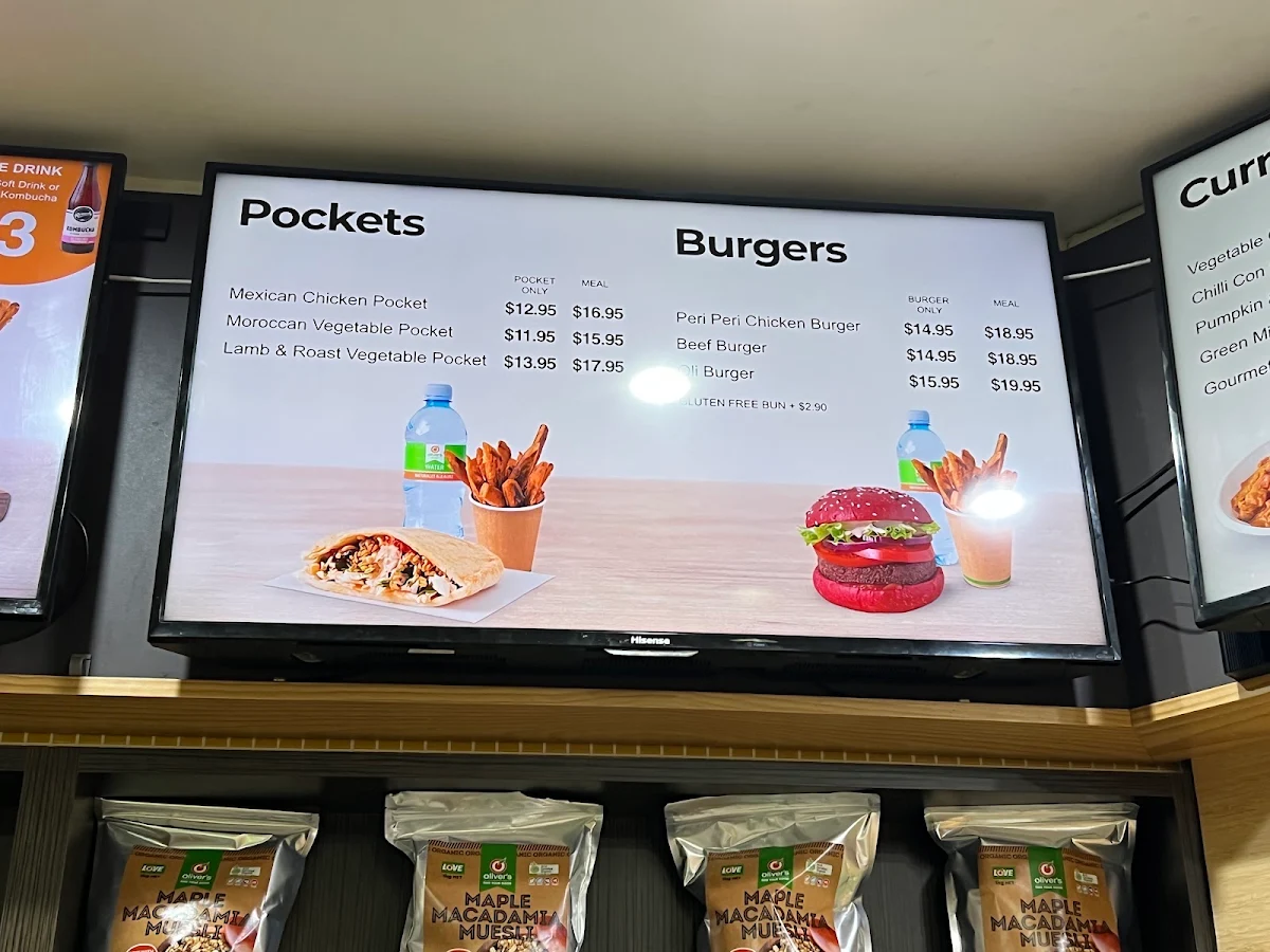 Menu, Oliver's - Goulburn