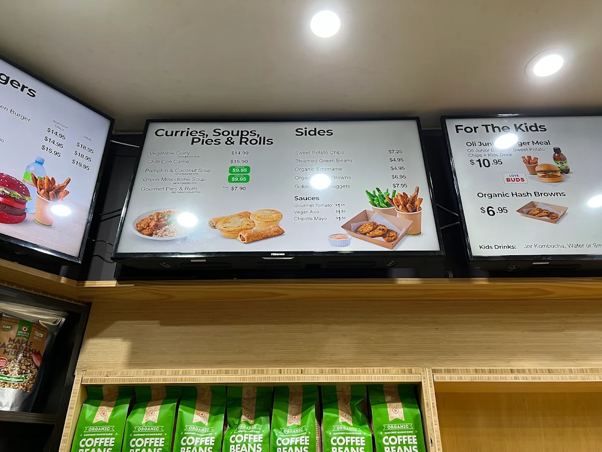 Menu, Oliver's - Goulburn