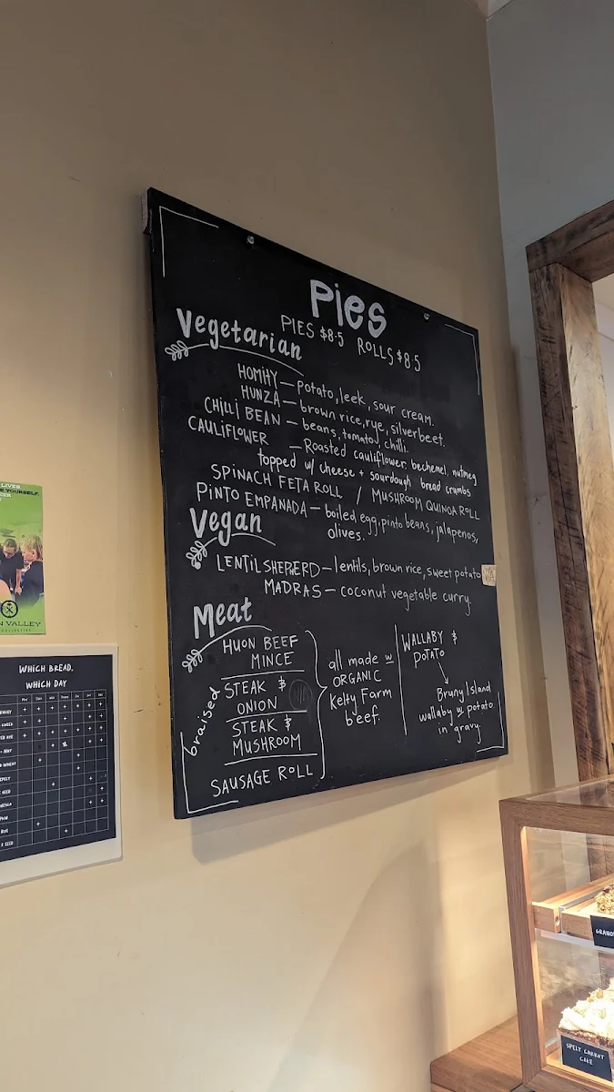 Menu, Summer Kitchen Bakery