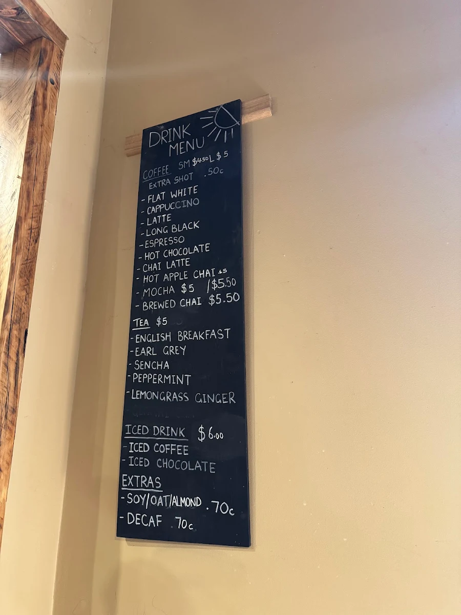 Menu, Summer Kitchen Bakery