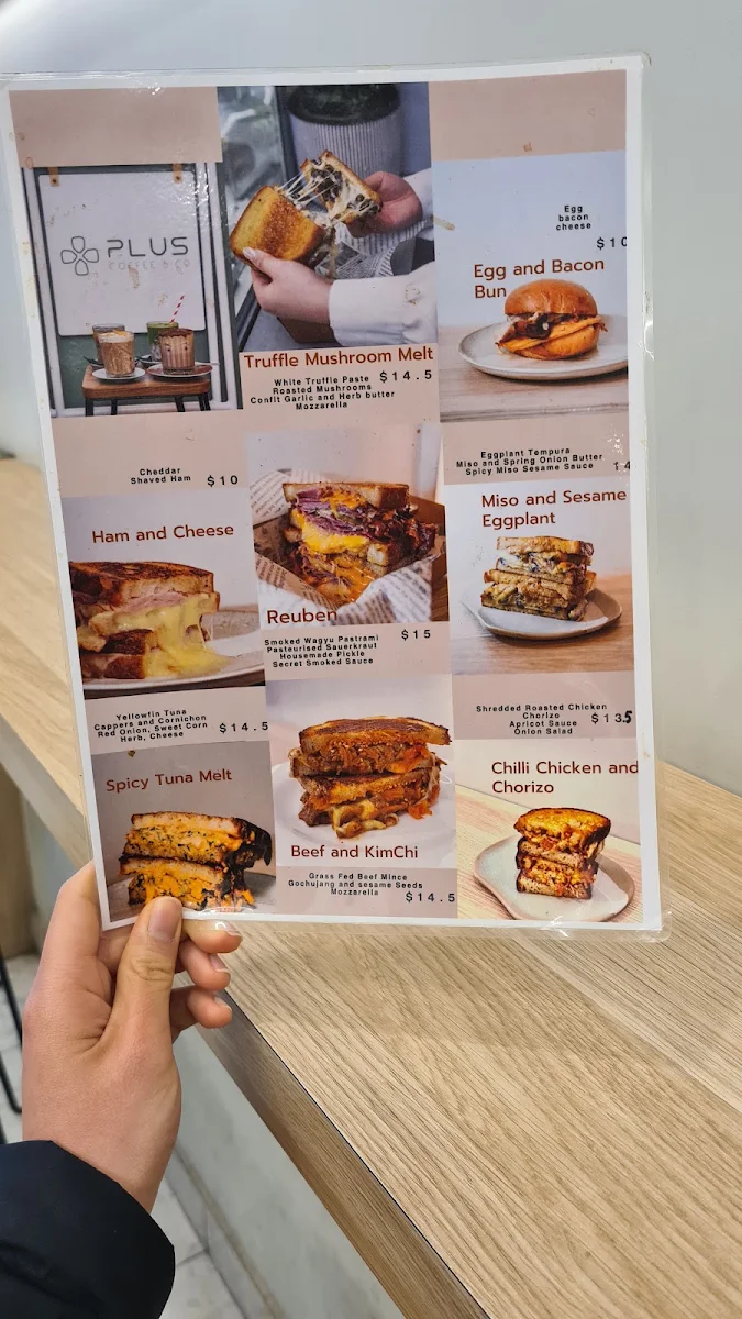 Menu, Plus Coffee & Co