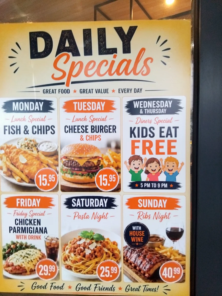 Menu, THE HARRISDALE CORNER