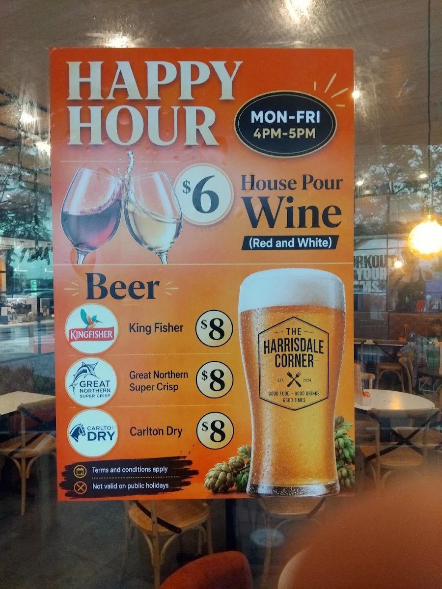 Menu, THE HARRISDALE CORNER