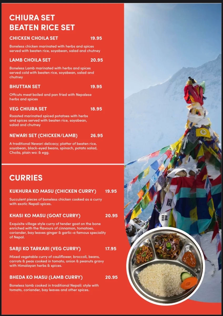 Menu, Magic Momo Kafe West Footscray