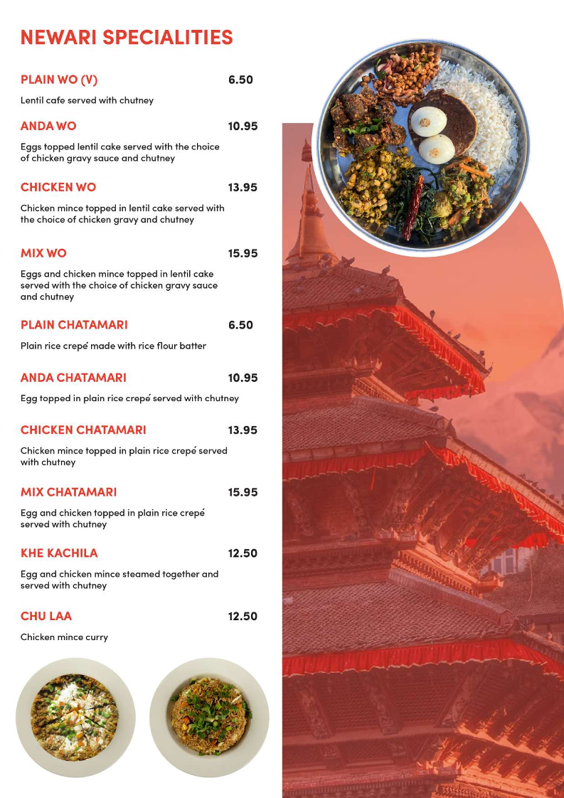 Menu, Magic Momo Kafe West Footscray