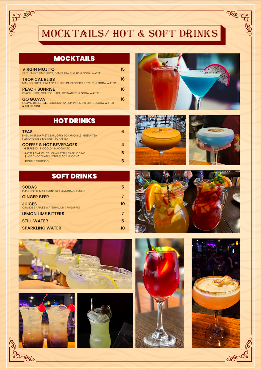 Menu, Lola Cocina Spanish Restaurant Narrabeen