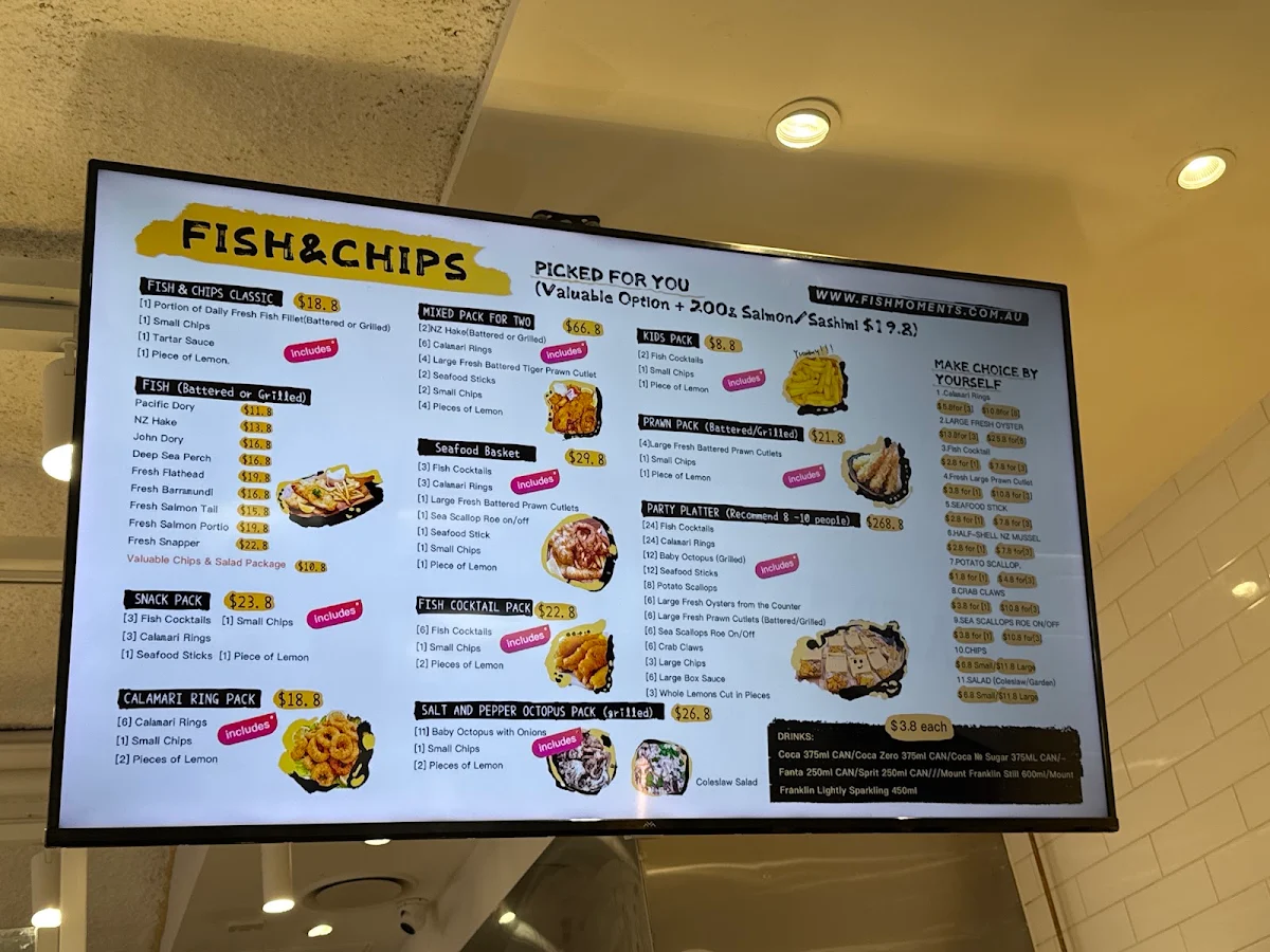 Menu, Fish Moments