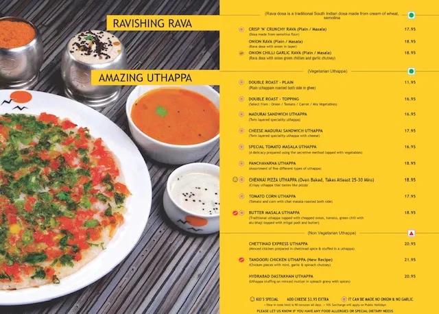 Menu, Sankalp Indian Restaurant