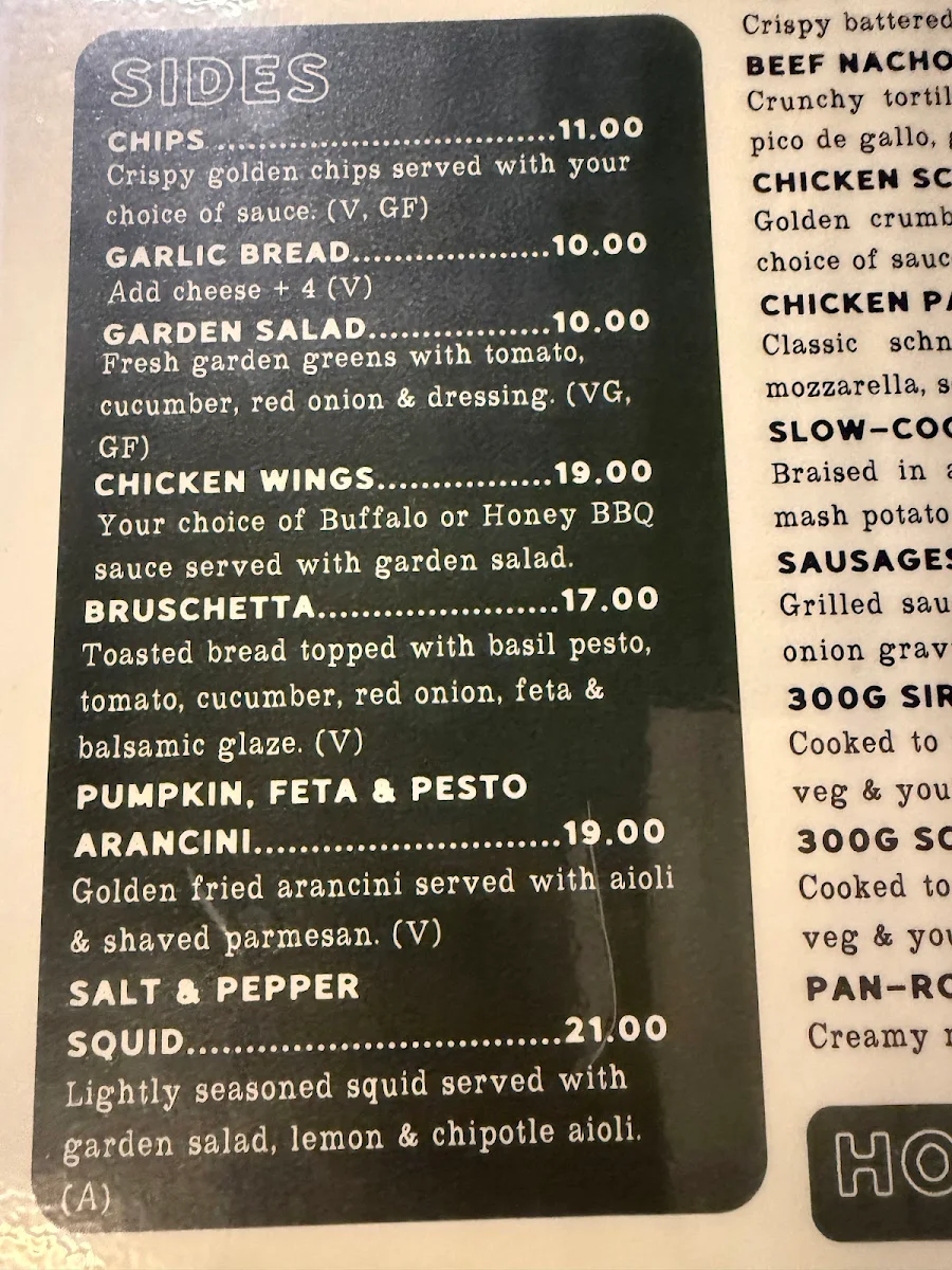 Menu, Great Southern Hotel Berry