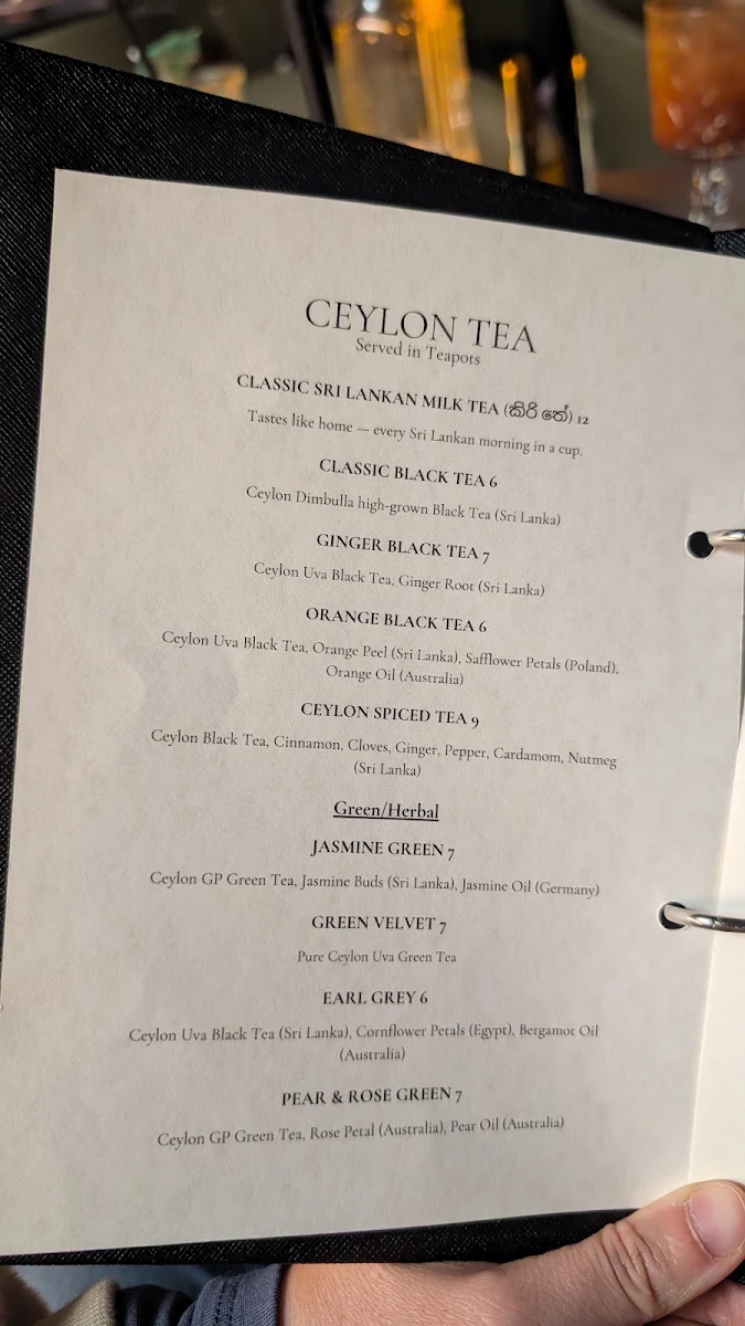 Menu, Pearl By P&D
