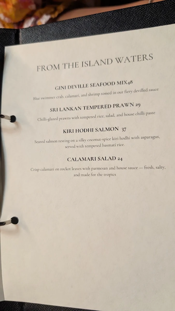 Menu, Pearl By P&D